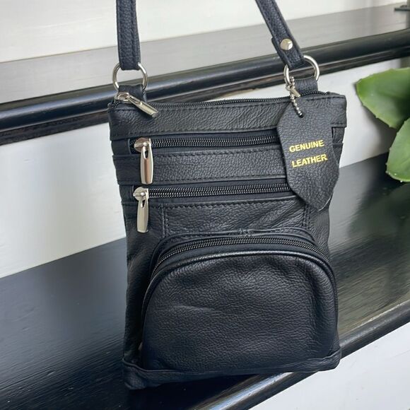 New leather unisex, Crossbody shoulder purse - Picture 1 of 8